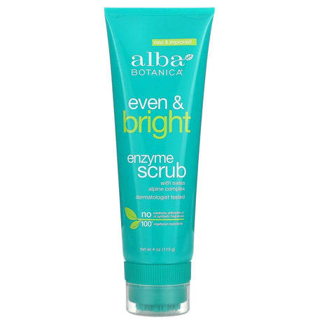 Alba Botanica, Even & Bright, Enzyme Scrub with Swiss Alpine Complex, 4 oz (113 g) - Supply Center USA