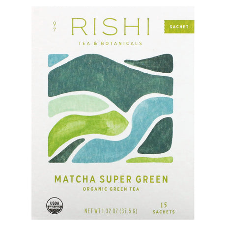 Rishi Tea, Organic Scented Green Tea, Jasmine, 15 Sachets, 1.37 oz (39 g) - Supply Center USA