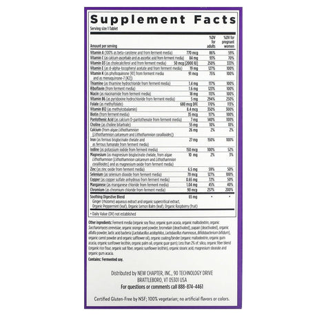 New Chapter, One Daily Prenatal Multivitamin 35+, 90 Vegetarian Tablets - Supply Center USA