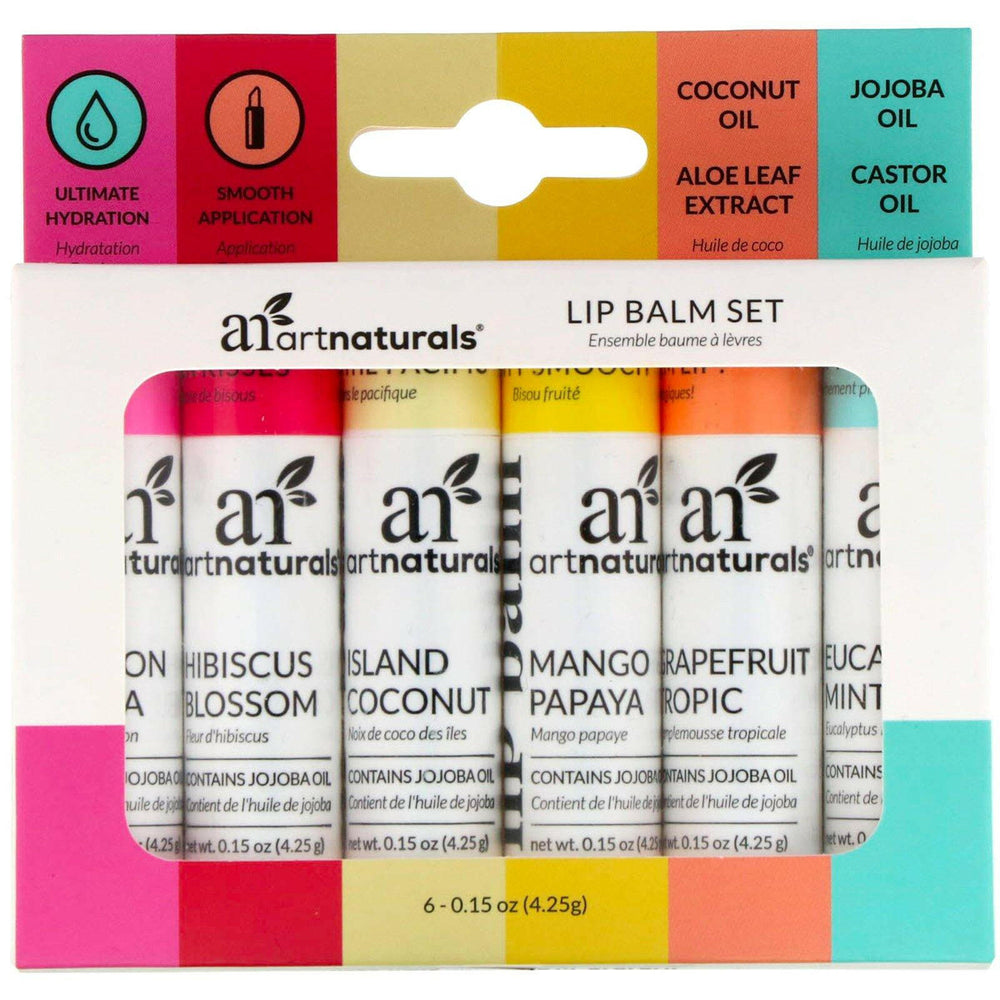 Artnaturals, Lip Balm Set, 6 Lip Balms, 0.15 oz (4.25 g) Each - HealthCentralUSA