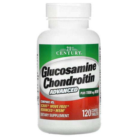 21st Century, Glucosamine Chondroitin Advanced, 120 Coated Tablets - Supply Center USA