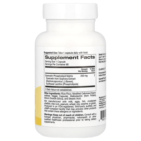 Super Nutrition, Quercetin Phytosome Quercefit®, 250 mg, 60 Veggie Capsules - Supply Center USA