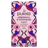 Pukka Herbs, Organic Herbal Tea, Elderberry & Echinacea, 20 Sachets, 0.07 oz (2 g) Each - Supply Center USA