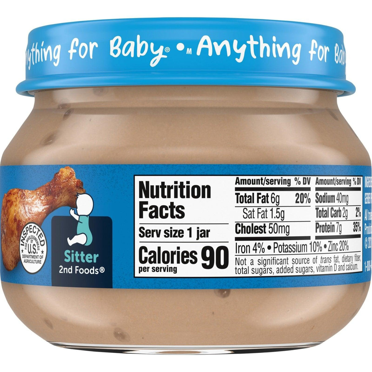 Gerber, Mealtime for Baby, 2nd Foods, Chicken & Gravy, 2.5 oz (71 g)