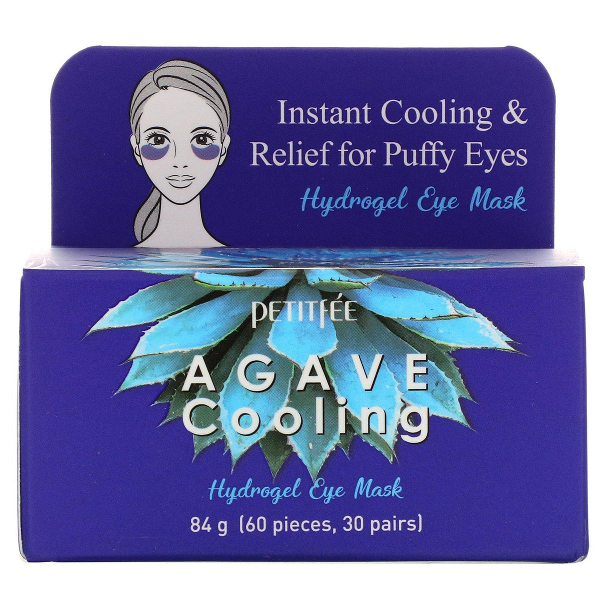 Petitfee, Agave Cooling, Hydrogel Eye Mask, 60 Pieces - Supply Center USA