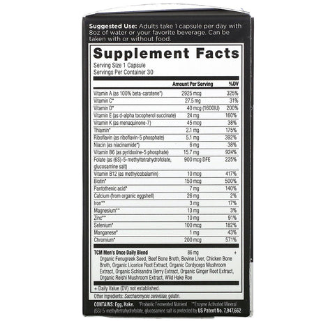 Dr. Axe / Ancient Nutrition, Ancient Multi, Men's One Daily, 30 Capsules - Supply Center USA