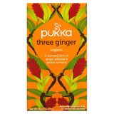 Pukka Herbs, Organic Herbal Tea, Three Ginger, Caffeine Free, 20 Sachets, 0.06 oz (18 g) Each - Supply Center USA