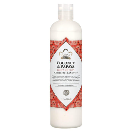 Nubian Heritage, Body Lotion, Coconut & Papaya, 13 fl oz (384 ml) - Supply Center USA