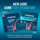 Dripdrop Hydration Juicy Variety Pack Electrolyte Drink Mix Single-Serve Powder Packets- Grape, Fruit Punch, Strawberry Lemonade, Cherry - 32 Servings