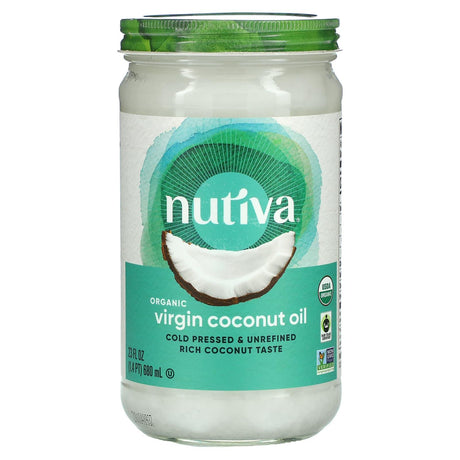 Nutiva, Organic Virgin Coconut Oil, 54 fl oz (1.6 l) - Supply Center USA