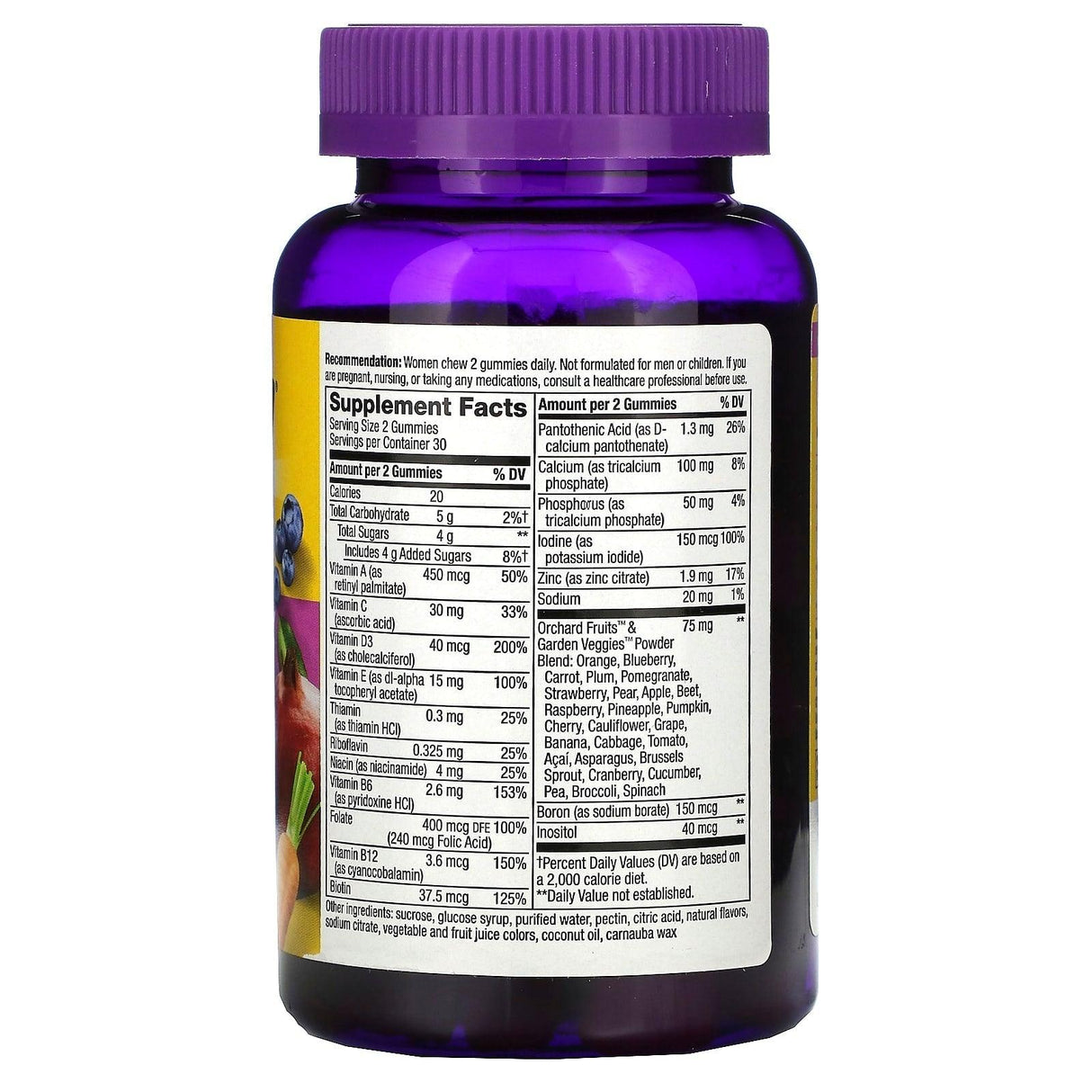 Nature's Way, Alive! Women's Premium Gummies, Multivitamin, Grape, Cherry & Blueberry Acai, 75 Gummies - Supply Center USA