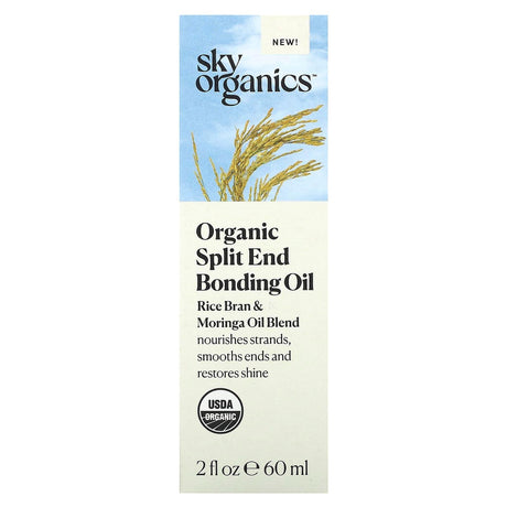 Sky Organics, Organic Split End Bonding Oil, 2 fl oz (60 ml) - Supply Center USA