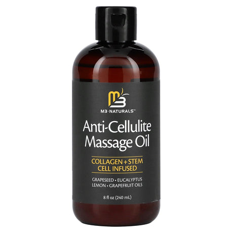 M3 Naturals, Anti-Cellulite Massage Oil, 8 fl oz (240 ml) - Supply Center USA