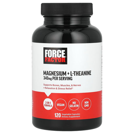 Force Factor, Magnesium + L-Theanine, 120 Vegetable Capsules - Supply Center USA