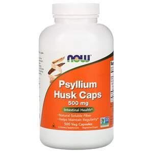 Now Foods, Psyllium Husk Caps, 500 mg, 500 Veg Capsules - Supply Center USA