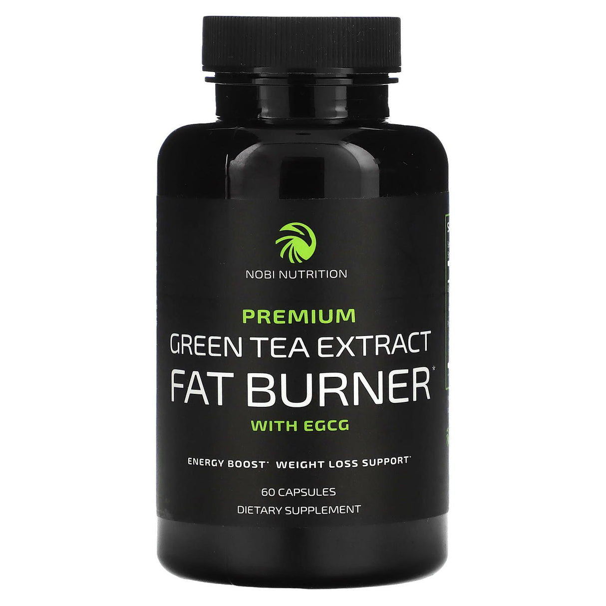 Nobi Nutrition, Premium Green Tea Extract Fat Burner with EGCG, 60 Capsules - Supply Center USA