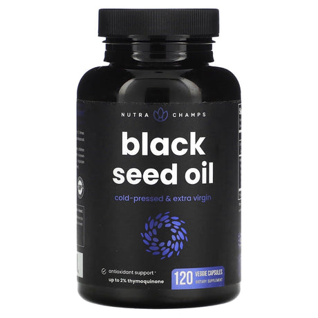 NutraChamps, Black Seed Oil, 120 Veggie Capsules - Supply Center USA