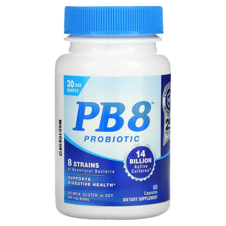 Nutrition Now, PB 8, Probiotic, 14 Billion, 60 Capsules - Supply Center USA