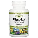 Natural Factors, Ultra-Lax, Herbal Formula, 90 Tablets - Supply Center USA