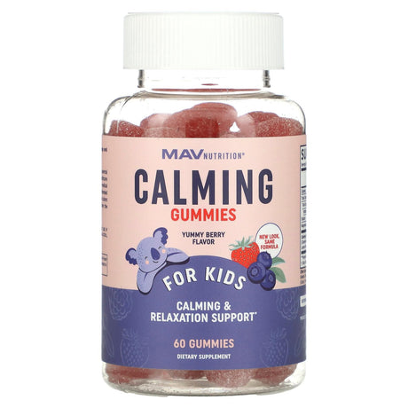 MAV Nutrition, Calming Gummies, For Kids, Berry, 60 Gummies - Supply Center USA