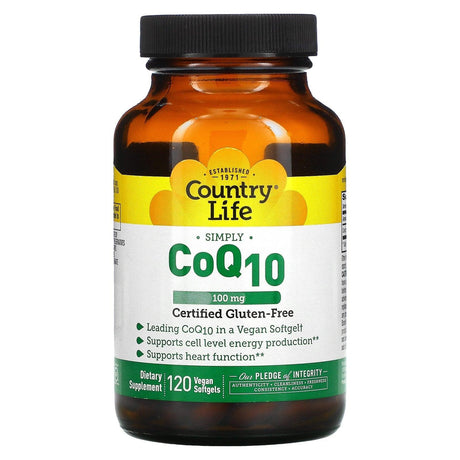 Country Life, CoQ10, 100 mg, 120 Vegan Softgels - Supply Center USA