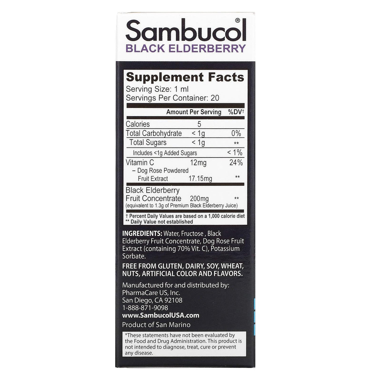 Sambucol, Black Elderberry, Infant Drops, 6+ Months, 0.68 fl oz ( 20 ml) - Supply Center USA