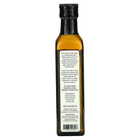 Pure Indian Foods, Organic Cold Pressed Virgin Black Seed Oil, 250 ml - Supply Center USA