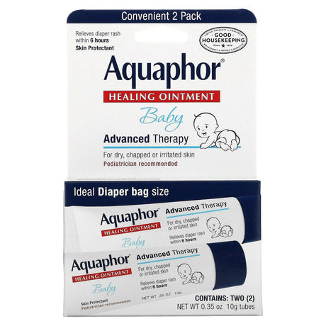 Aquaphor, Baby Healing Ointment, 2 Tubes, 0.35 oz (10 g) Each - Supply Center USA