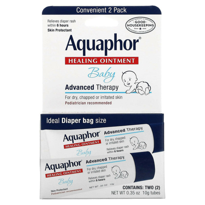 Aquaphor, Baby Healing Ointment, 2 Tubes, 0.35 oz (10 g) Each - HealthCentralUSA