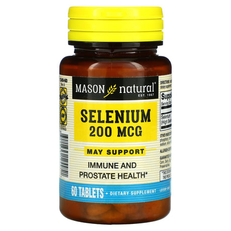 Mason Natural, Selenium, 200 mcg, 60 Tablets - Supply Center USA