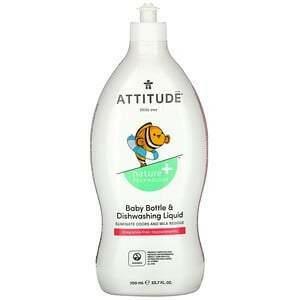 ATTITUDE, Baby Bottle & Dishwashing Liquid, Fragrance-Free, 23.7 fl oz (700 ml) - Supply Center USA