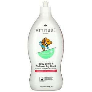 ATTITUDE, Baby Bottle & Dishwashing Liquid, Fragrance-Free, 23.7 fl oz (700 ml) - HealthCentralUSA