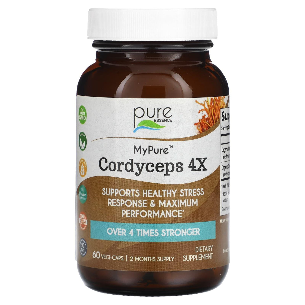 Pure Essence, MyPure, Cordyceps 4X, 60 Vegi-Caps - Supply Center USA