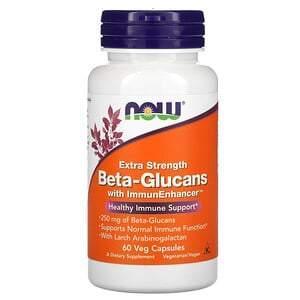 Now Foods, Beta-Glucans, with ImmunEnhancer, Extra Strength, 250 mg, 60 Veg Capsules - Supply Center USA