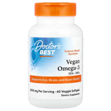 Doctor's Best, Vegan Omega-3, EPA+DHA, 2,000 mg, 60 Veggie Softgels (1,000 mg per Softgel) - Supply Center USA