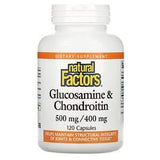 Natural Factors, Glucosamine & Chondroitin, 500 mg/400 mg, 120 Capsules - Supply Center USA