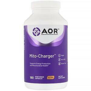 Advanced Orthomolecular Research AOR, Mito-Charger, 180 Vegetarian Capsules - Supply Center USA