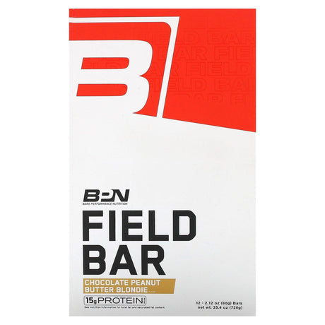 Bare Performance Nutrition, Field Bar, Chocolate Peanut Butter Blondie, 12 Bars, 2.12 oz (60 g) Each - Supply Center USA