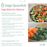 Sage Spoonfuls, Baby, Eco Steamer, 1 Count - Supply Center USA