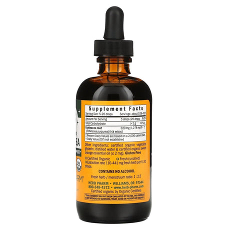 Herb Pharm, Kids Echinacea, Alcohol Free, Orange Flavored, 1 fl oz (30 ml) - Supply Center USA