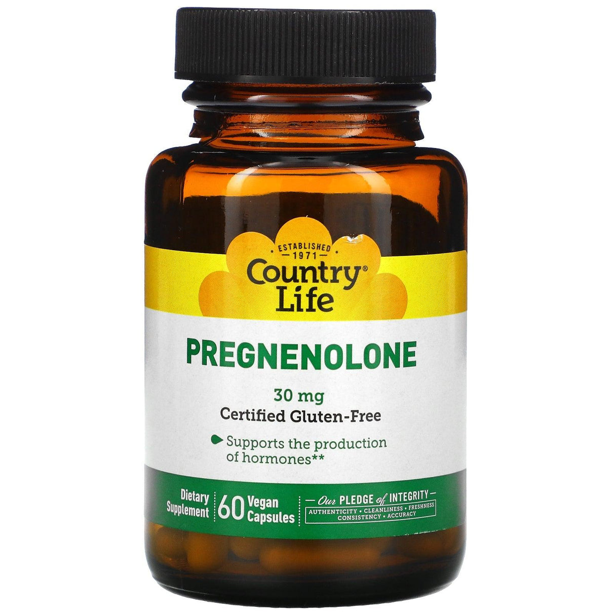 Country Life, Pregnenolone, 30 mg, 60 Vegan Capsules - Supply Center USA