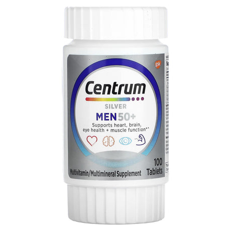 Centrum, Silver Men 50+, 100 Tablets - Supply Center USA