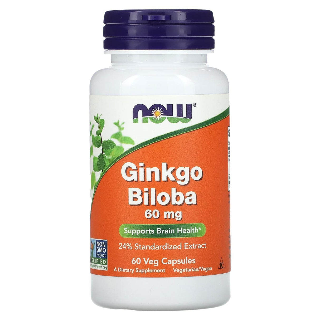 NOW Foods, Ginkgo Biloba, 60 mg, 60 Veg Capsules - Supply Center USA