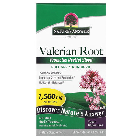 Nature's Answer, Valerian Root, 1,500 mg, 90 Vegetarian Capsules (500 mg per Capsule) - Supply Center USA