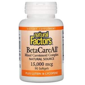 Natural Factors, BetaCareAll, 15,000 mcg, 90 Softgels - Supply Center USA