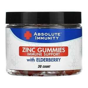 Absolute Nutrition, Immunity, Zinc Gummies with Elderberry, 30 Count - Supply Center USA