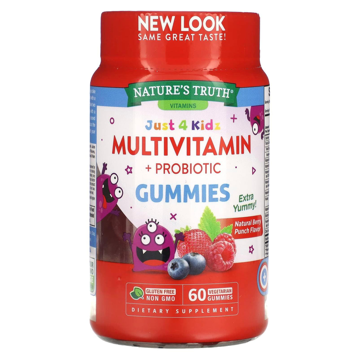 Nature's Truth, Just 4 Kidz, Multivitamin + Probiotic, Natural Berry Punch, 60 Vegetarian Gummies - Supply Center USA