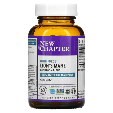 New Chapter, Lion's Mane, 60 Vegan Capsules - Supply Center USA