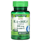 Nature's Truth, K-2 + MK-7 Complex, 800 mcg, 50 Quick Release Capsules - Supply Center USA