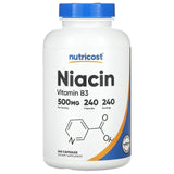 Nutricost, Niacin, 500 mg , 240 Capsules - Supply Center USA